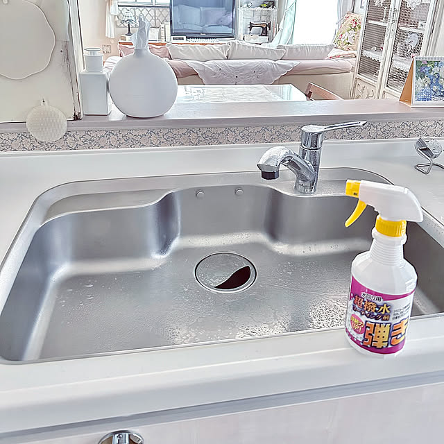 Kitchen,シンクのお掃除,コーティング剤,超撥水コーティングスプレー,超撥水コーティング剤弾き,クリームクレンザーでお掃除,クリームクレンザー,シンク綺麗に保ちたい,シンク洗うの面倒くさい,お掃除ルーティン Re_の部屋