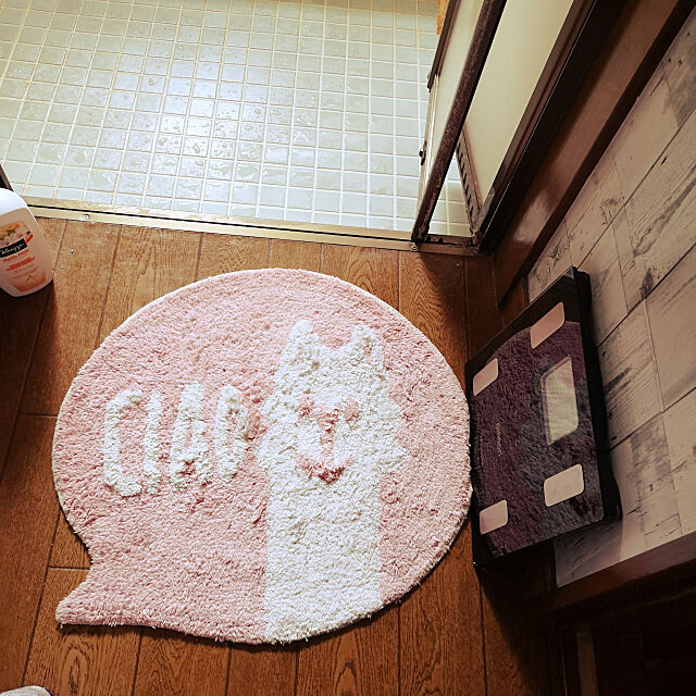 Bathroom,バスマット,Daiso,ダイソー,吹き出し型,アニマル,アルパカ,可愛い♡ kumingの部屋