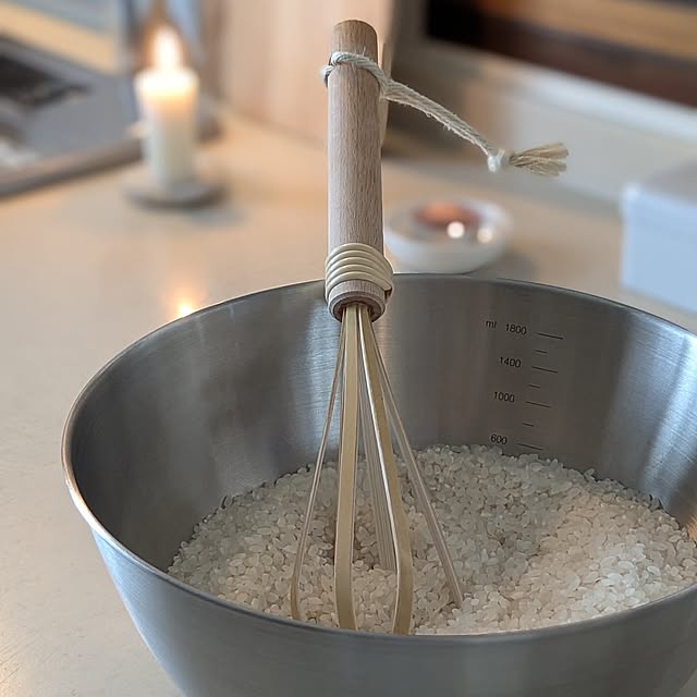 Kitchen,キッチン道具,マンション暮らし,おうち時間を楽しむ,ナチュラルインテリア,カフェ風インテリアを目指して,おうち時間,おうちが好き,フォロワーさんに感謝♥,キャンドルのある暮らし,灯りのある暮らし,IG→yuriyana risa,米とぎ棒,米とぎマドラー,手荒れ対策,手荒れ予防 yuriyanaの部屋