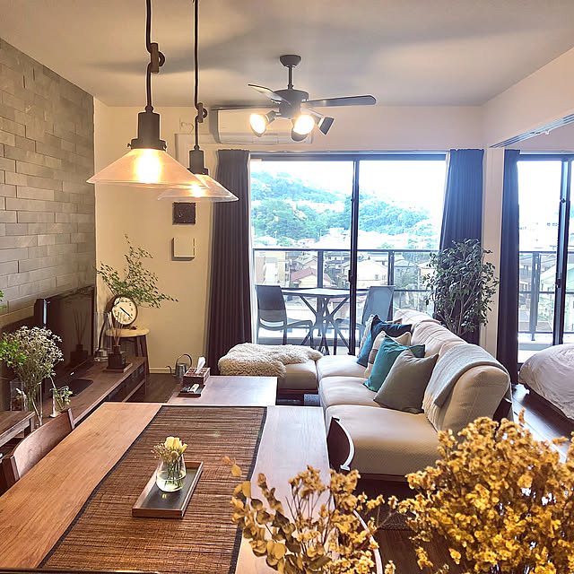 縦長リビング,縦長のお部屋レイアウト,マスターウォール,Overview eriの部屋