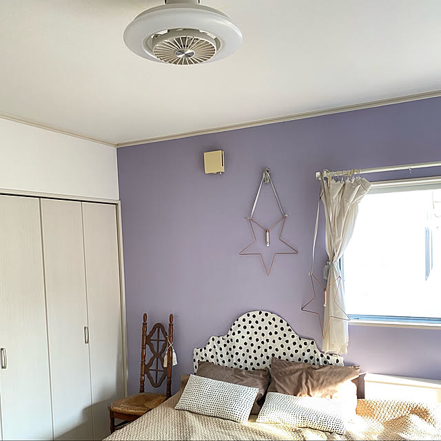 暮らし快適化特集,CIRCULIGHT,サーキュライト,シーリングファンライト,サーキュレーター,照明,IKEA,Bedroom Yukanenkoの部屋