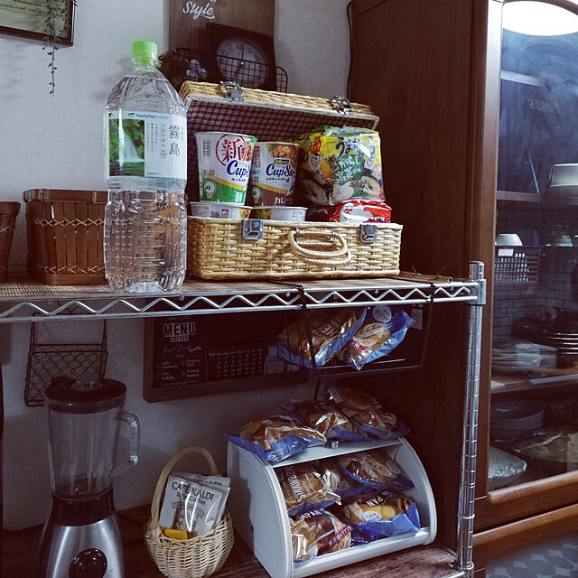 My Shelf,ラーメン,台風対策,バスケット,ブレッドケース,うまかっちゃん koikoiの部屋