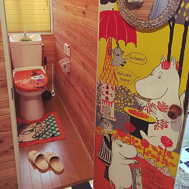 Bathroom,ハンドメイド,北欧,ムーミン,手描き Rieの部屋