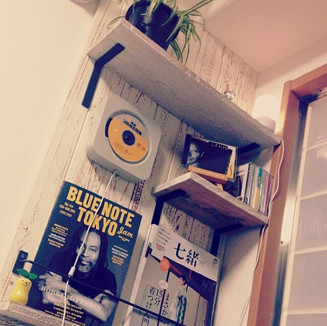 My Shelf,リノベーション,シャビー,アイアン,マンション,無印良品,無印CDプレイヤー yossanの部屋