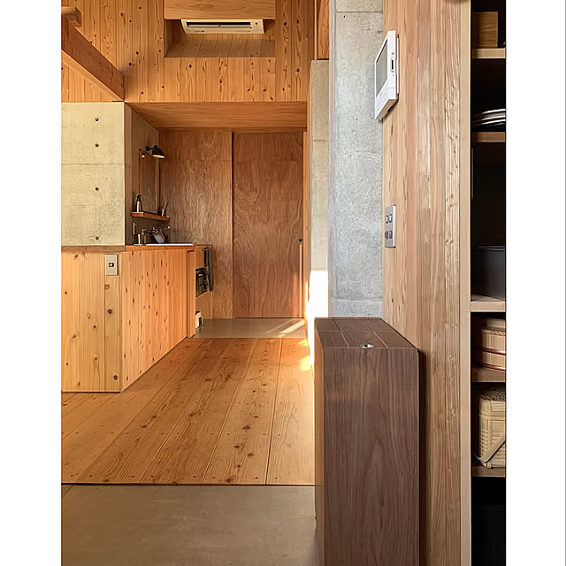 カウンター,RoomClipショッピング,ゴミ箱,お家見直しキャンペーン,打ちっぱなし,Kitchen,45Lゴミ箱,混構造 accoの部屋