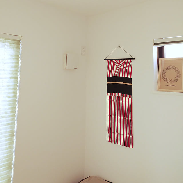 On Walls,手ぬぐい,手ぬぐいタペストリー,和室,セリア,100均 ym3の部屋