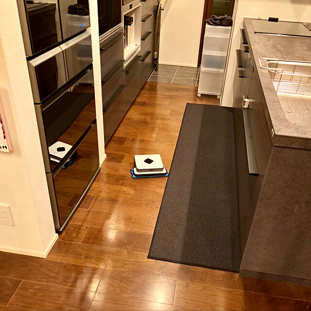 Kitchen,無印良品,フローリング,キッチンマット,お掃除ロボット,ディノス,いいね！ありがとうございます◡̈♥︎,ブラーバ380j,床掃除,アイロボット haruhirisuの部屋