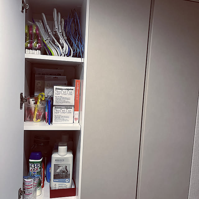 洗剤収納,洗剤置き場,マンション暮らし,マンション収納,脱衣所収納棚,脱衣所,ランドリールーム,ランドリー収納,Bathroom,衣替えセット,カイロ収納,マスク収納 uran394の部屋