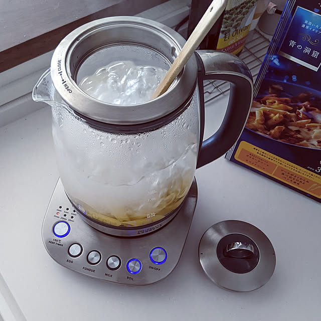 新生活,節約,パスタ,boil,ガラスディッシュケトル&サイフォン,電気ポット,タイマー機能,イベント参加,ボイル,家電,昼ごはん,調理家電,ランチ,Kitchen mi-saの部屋