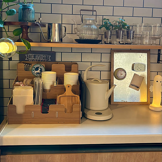 カフェ風,カフェみたいな暮らし,カフェ風インテリア,癒しスペース,マグネットボード,スチールプレート,カフェスペース chibinoriの部屋