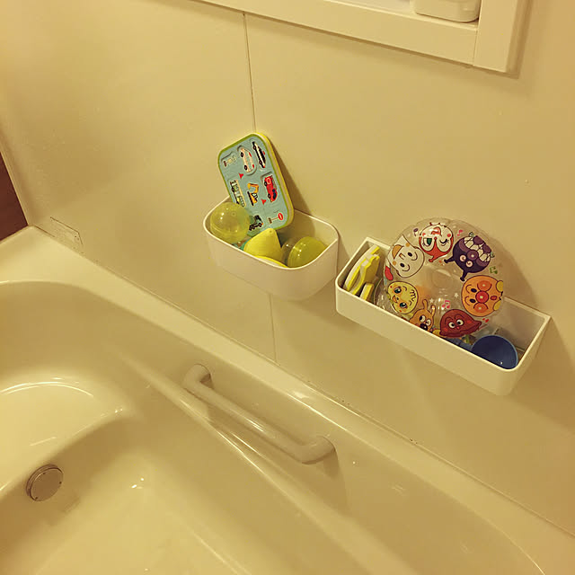 ２歳児,お風呂おもちゃ収納,三兄弟,ニトリ,子ども部屋収納,Bathroom ruruntaの部屋