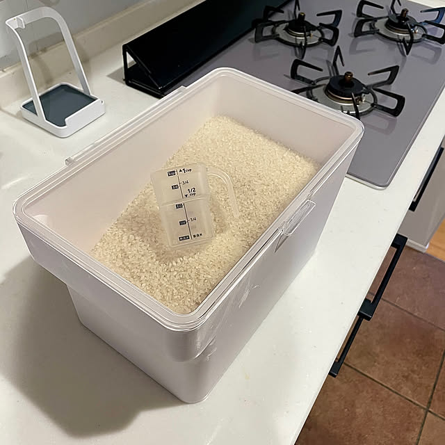 Kitchen,米びつ,冷蔵庫,お米の保存,山崎実業,買ってよかったもの,ホワイト,towerシリーズ megの部屋