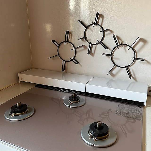 Kitchen,ワンダーシェフ 圧力鍋,ワンダーシェフ,富士ホーロー 片手鍋,富士ホーロー,五徳,排気口カバー,いいね！ありがとうございます♪,山崎実業,買ってよかったもの,見てくれてありがとうございます♥,山崎実業 排気口カバー,山崎実業 tower,ルームクリップショッピング Fuku222の部屋