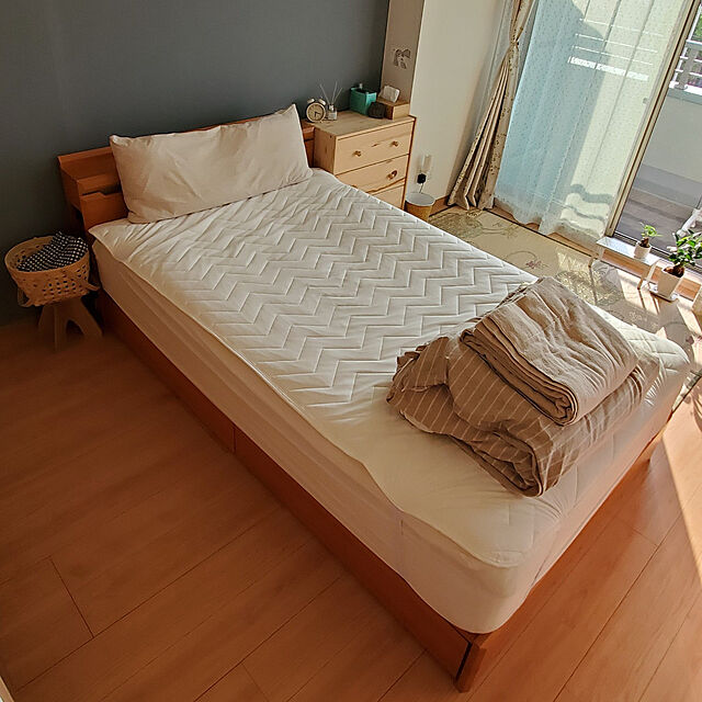 Bedroom,快眠,すっきり暮らす,シンプルな暮らし,夫婦2人暮らし,2LDK賃貸マンション go-chanの部屋