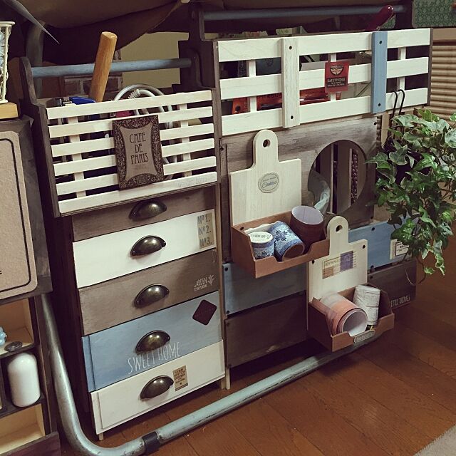 My Shelf,すのこ,カッティングボード,DIY,空き箱,リメイク,工具箱 Norikoの部屋