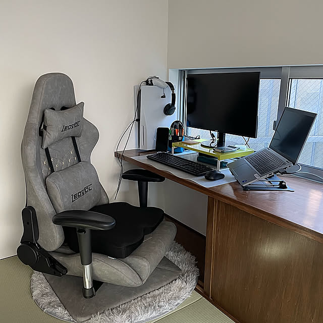 ワークスペース,在宅ワークスペース,PS5,DELL,ウォールナット,PCコーナー,pc デスク周り,acer,ゲーミングチェア,こあがり和室,在宅ワーク,Lounge iduminの部屋