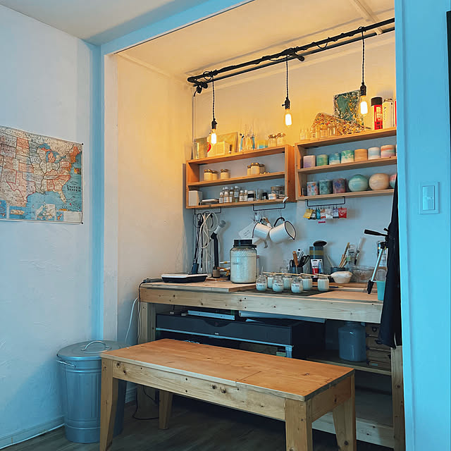 アロマキャンドル,押入れDIY,作業部屋,キャンドルのある暮らし,DIY,香りのある暮らし,香りを楽しむ,フレグランスキャンドル,キャンドル,ワークスペース,作業スペース,押入れ改造,ハンドメイドキャンドル,Overview south_sodaの部屋
