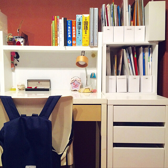 My Desk,教科書収納,MICKE,勉強机,子ども机,IKEA,収納,整理収納 A_plusの部屋