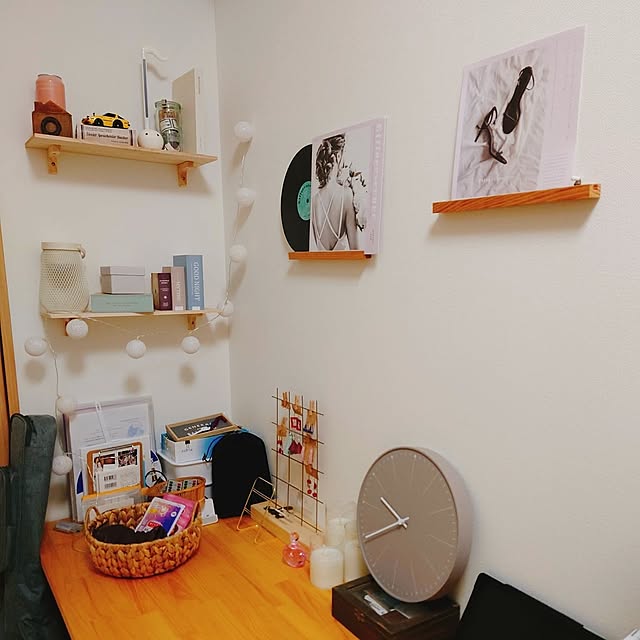 My Shelf,Lemnos,お気に入りアイテム,レムノス,LEMNOS　時計,レムノス　時計,レムノス時計,レムノス 時計,レムノス　dandelion,LEMNOS レムノス,レムノス掛け時計,壁面収納 Mutsukiの部屋