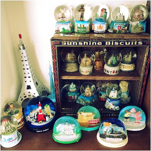My Shelf,コレクション,海外土産,スノードーム,お土産,ヴィンテージ,雑貨 hirooomiiiの部屋