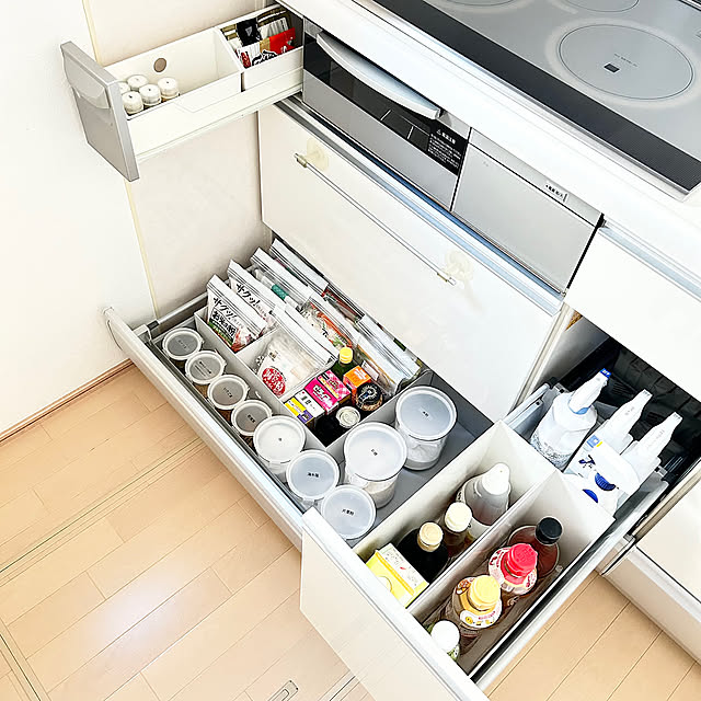 キッチン収納,調味料収納,整理整頓,無印良品 ファイルボックス,ローリングストック,ファイルボックス収納,コメントお気遣いなく♡,終活,生前整理,墨子の安全対策,食料備蓄,Kitchen,キッチンツール収納 sumikoの部屋