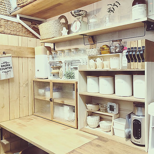 おはようございます,cafeコーナー,収納,木板,セリア,断捨離したのに物増える,after,100均DIY,DIY女子,セルフリノベーション,暮らしを楽しむ,丁寧に暮らしたい,心地よい暮らし,DIY,Kitchen nikoの部屋