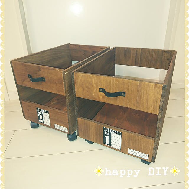 Kitchen,キャスター付き,BOX,DIY,DAISO♥,セリアステンシルシート,まだまだ改造中,自己満足の世界,いいね、フォロー本当に感謝です♡,フォローすごく嬉しいです♡,小さなパントリー happyの部屋