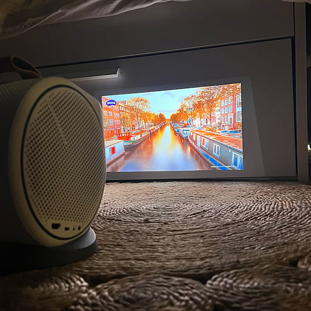ベンキュー,BenQ,デザイン家電,プロジェクターのある生活,GV30,プロジェクター,自由な暮らし swaro109の部屋
