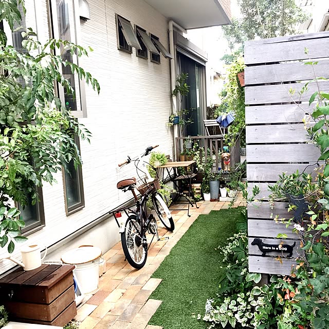 On Walls,自転車,ガーデン雑貨,ガーデニング,ウッドフェンス,エクステリア,garden,Ig→risa6100,NO GREEN NO LIFE,植物,グリーンのある暮らし,庭,外構 risaの部屋