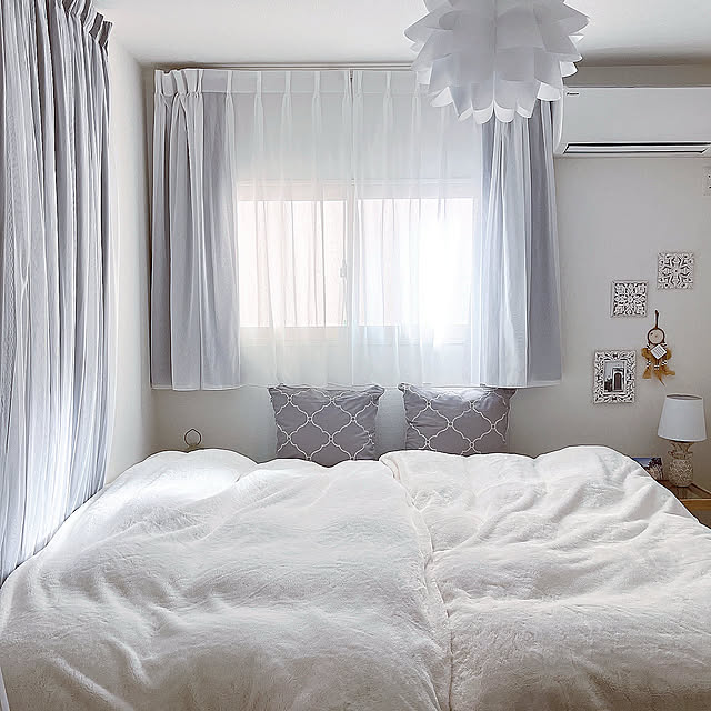 Bedroom,毛布にもなる掛け布団カバー,掛け布団カバー,NITORI,ニトリ,寝室インテリア,寝室,ふかふかで気持ちいい,IKEA,建売住宅,フォローすごく嬉しいです♡,いいね、いつもありがとうございます♡,アジア工房,いつも見てくださって、感謝です♡,建売住宅でも自分らしく,建売だけど心地よく cotoriの部屋