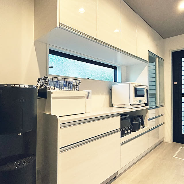 Kitchen,モノトーン,物を置かない,ウォーターサーバー,捨て活,ナチュラル,シンプル sukemamuの部屋