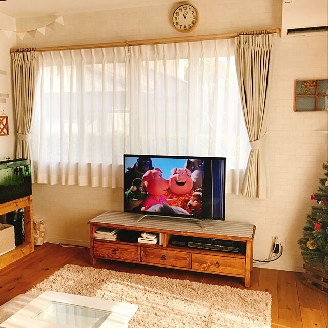 Lounge,テレビ台,テレビボード,ナチュラルカントリー,ナチュラルインテリア usagi_homeの部屋