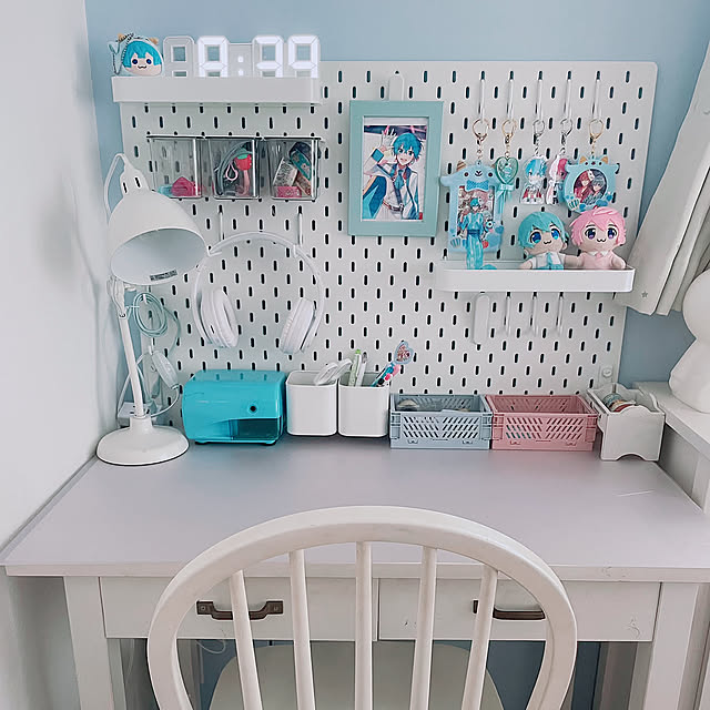 My Desk,学習机,IKEA壁面収納,子ども机,こども部屋,推しカラー,推しグッズ,推し活,推しのいる生活 nobupacaの部屋