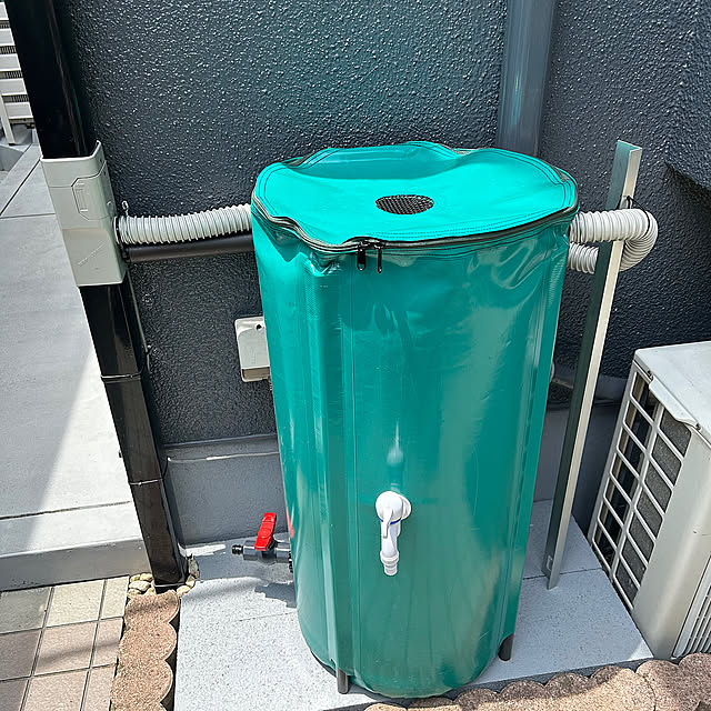 Bathroom,ボウフラ対策,銅線,浮き玉 鯨の親子,ダストボックス,雨水タンク,夏の暮らし準備,庭,ガーデニング,DIY,小さな庭,DIYが好き,DIY主婦,DIY夫婦 makaの部屋