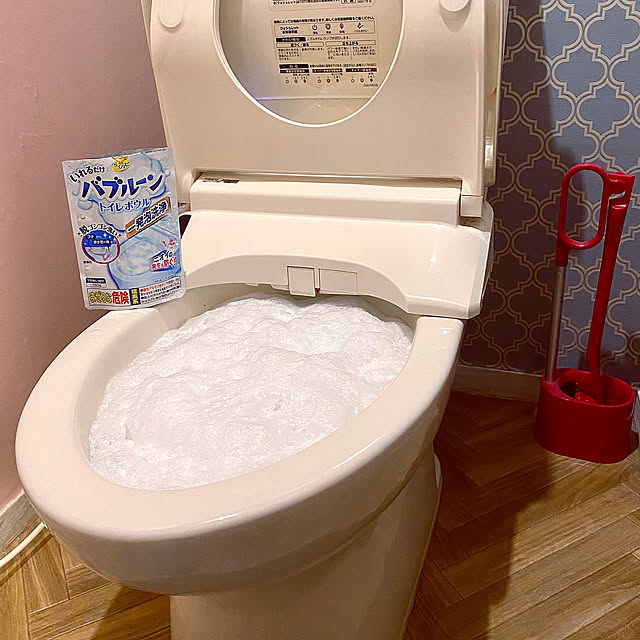 お手入れ簡単,泡洗浄,トイレブラシ,こすり洗い不要,トイレボウル,バブルーン,トイレ掃除,時短掃除,らくハピ,アース製薬モニター投稿,On Walls tarezo33の部屋