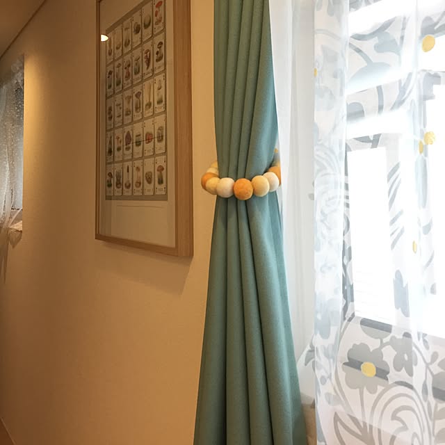 Bedroom,カーテンタッセル手づくり,イベントに参加,羊毛フェルト makimomongaの部屋