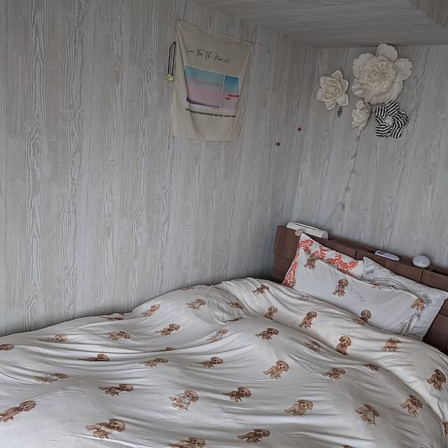 Bedroom,アニマルモチーフ,いつもいいねやコメありがとうございます♡,RCの皆さまに感謝♡,マンション暮らし,すっきり暮らす,ベッドルームは女子力高め,トイプードル♡ erisavesu4の部屋