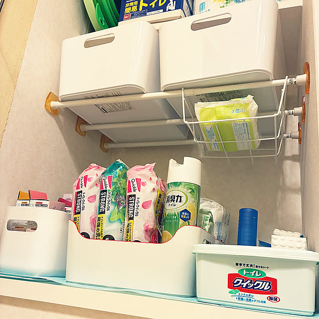 Bathroom,つっぱり棒,マンション,突っ張り棒のズレ防止策,突っ張り棒,収納,IKEA,ナフコ,ダイソー,セリア,コメントお気遣いなく,ゆるりラブな会,DIY koshiregutyoの部屋