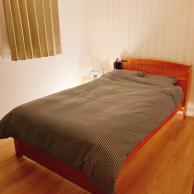 Bedroom,ベッドルーム,布団カバーは無印良品,布団カバー,羽毛布団,無印良品,シンプル,ナチュラルインテリア,北欧インテリア,シンプルインテリア orinの部屋