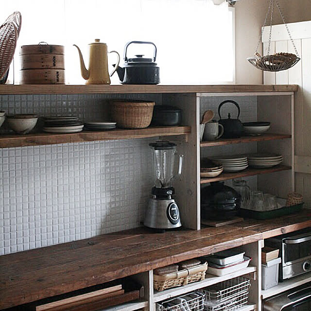 Kitchen,モザイクタイル,DIY,キッチン,キッチン収納,模様替え makoroの部屋