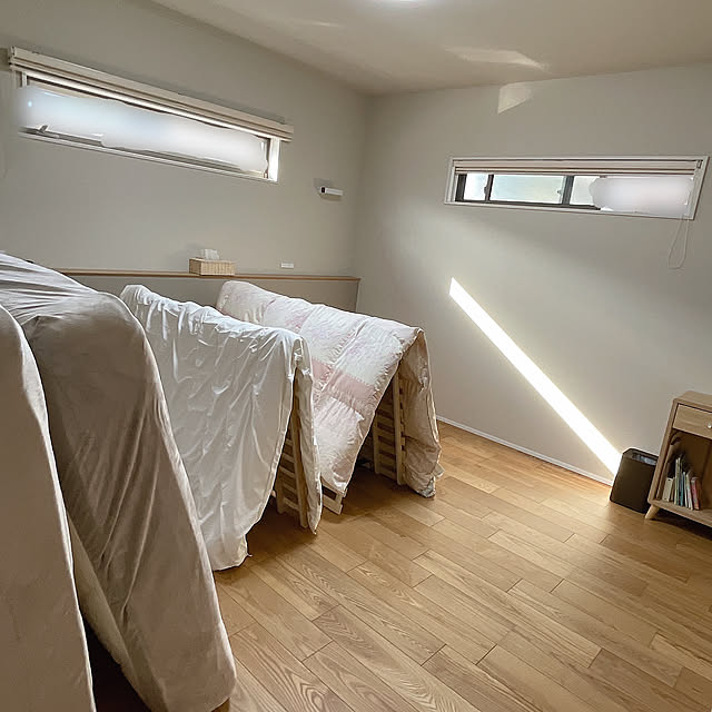 Bedroom,赤ちゃんのいる暮らし,シングルマットレス,セミダブル マットレス,折りたたみすのこ,マットレス,暮らしのひとコマ,一軒家,注文住宅,こどもと暮らす,4人暮らし asuの部屋