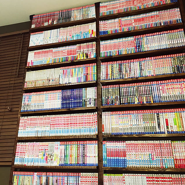 My Shelf,DIY,男前,本棚DIY,漫画棚,漫画収納,本棚,北欧,レトロ,ナチュラル dondon_marumiの部屋