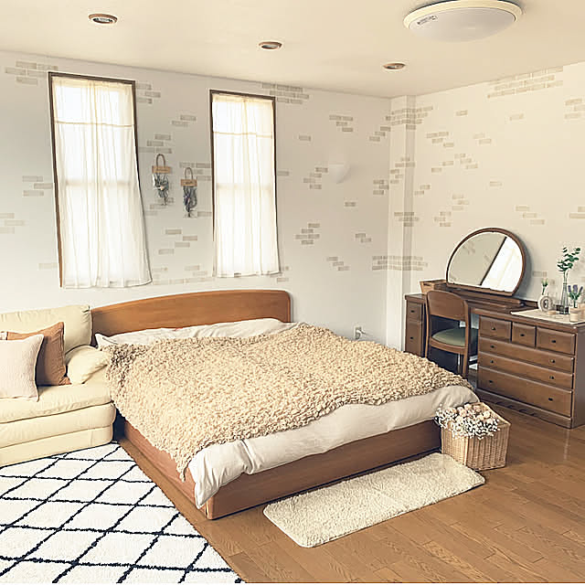 クィーンサイズ,フランスベッド,モニター応募投稿,みて頂きありがとうございます♡,Bedroom,コメントお気遣いなく♡ yumi.fの部屋