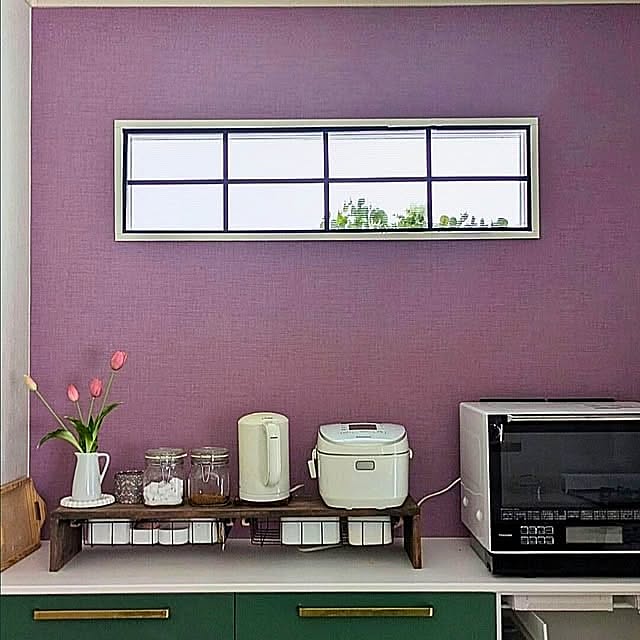 Kitchen,DIY,キッチンDIY,壁紙DIY,ミルクペイント グリーンアーミー,ミルクペイント,IKEA,干支飾り hamami_ouchiの部屋