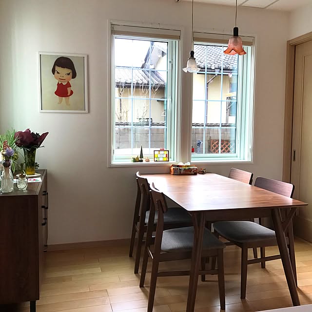 Kitchen,ダイニング,奈良美智,サンキャッチャー,水栽培,ステンドグラス,Moomin donguriの部屋