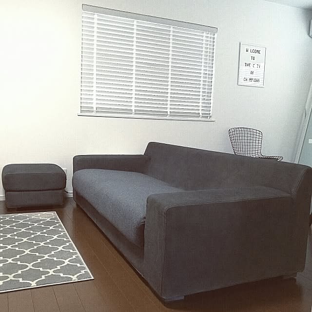 Lounge,DIY,リメイク,モノトーン,アクタスのソファ,染めQ mat.の部屋