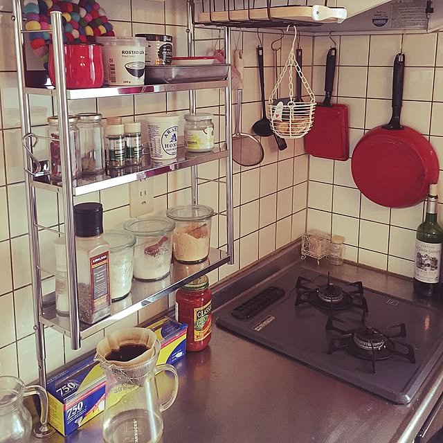 Kitchen,Tiger Copenhagen,コストコ,WECK,スパイスラック,ステンレス,きれいに収納しま専科 sumireの部屋