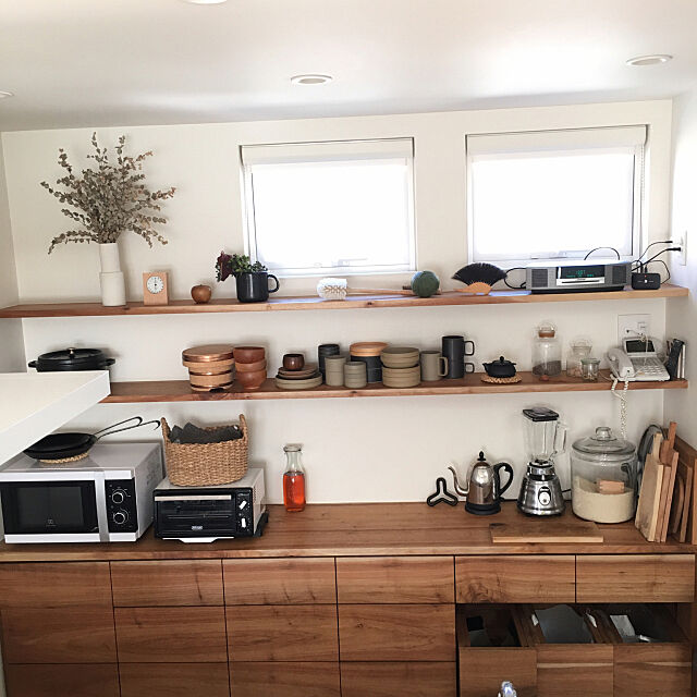 Kitchen,ハサミポーセリン,くるみの木,ブラウン,2階リビング,シンプルな暮らし,無垢材,こどもと暮らす。 yoko1978の部屋