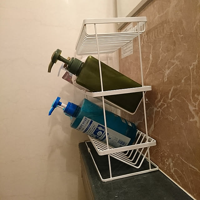 Bathroom,バスアイテム,マンション,子供と暮らす家,いいね！ありがとうございます♪,イベント参加,カインズ,無印良品,掃除しやすい,斜めに成ってます,ボトル減りました✨,末っ子ちゃんの話し,ホワイト tomo3の部屋