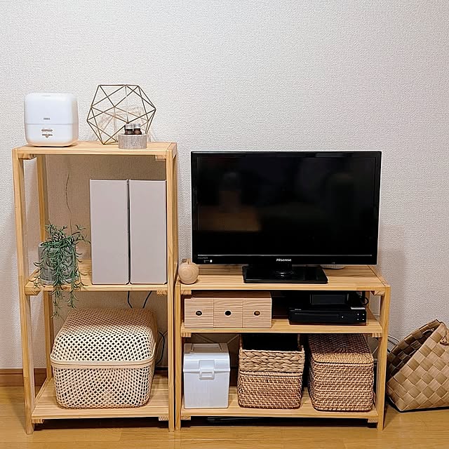 Lounge,3DK賃貸,築20年賃貸,ニトリ,IKEA,wifiルーター隠し,テレビ周りの収納,スマッラ micoの部屋